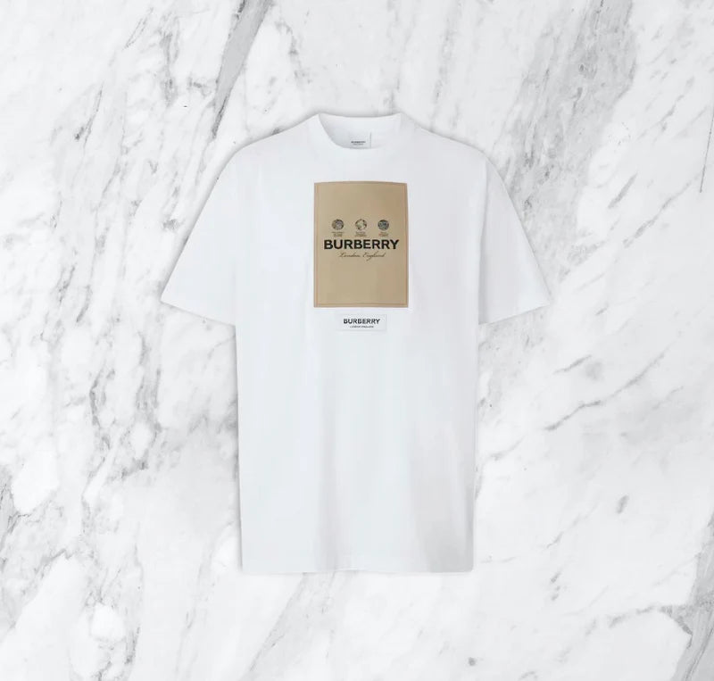 T-Shirt Burberry - blanc/motif
